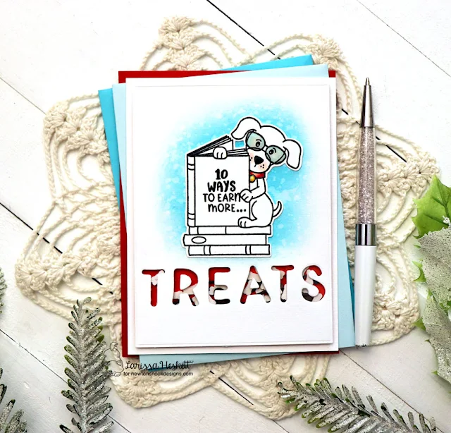 10 Ways to Earn more Treats Card by Larissa Heskett for Newton's Nook Designs using Puppy's Reading List and Essential Alphabet Die Set