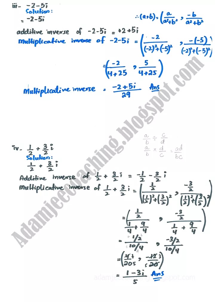 complex-numbers-review-exercise-mathematics-11th