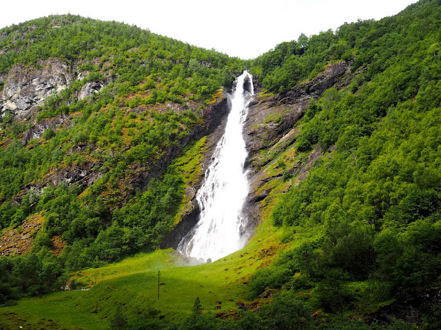 Vodopád, národní park, konec, Norsko, Jotunheimen, údolí Utladalen, příroda, trek, turistika 