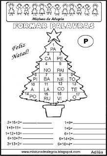 Natal, sílabas para formar palavras