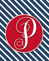 Free Printable Patriotic Monograms | Letters A-Z Available | Instant Downloads