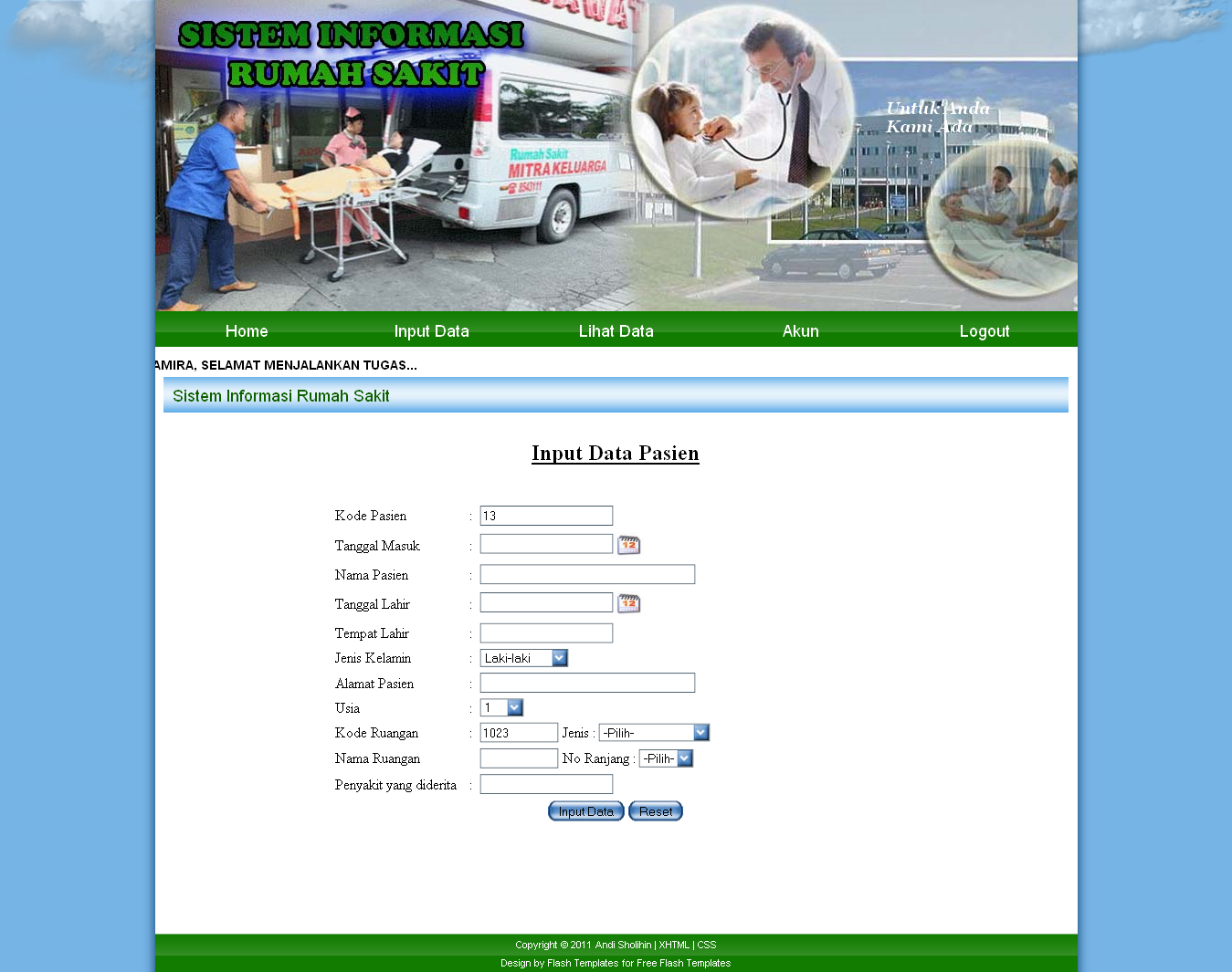 Sistem Informasi Rumah Sakit Sederhana Berbasis Web dengan 