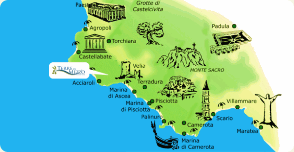 cilento mapa