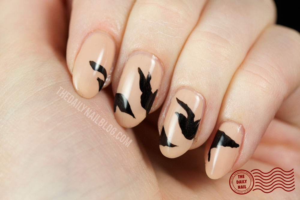 This Isn't Real nail art, divergent, birds, Tris