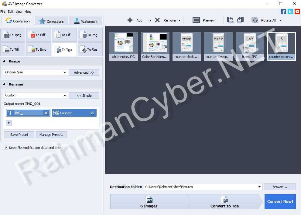 CONVERT TGA AVS CONVERTER