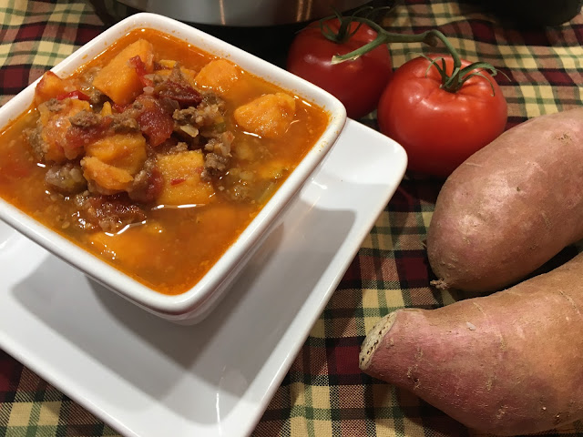 Instant Pot Sweet Potato Chipotle Chili, Hearty, easy meal, Chasing Saturday's