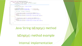 String isEmpty method in java