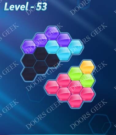 Block! Hexa Puzzle [Regular A] Level 53 Solution, Cheats, Walkthrough for android, iphone, ipad, ipod