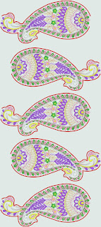 elegant embroidery designer pattern for Diwali festival of 2012