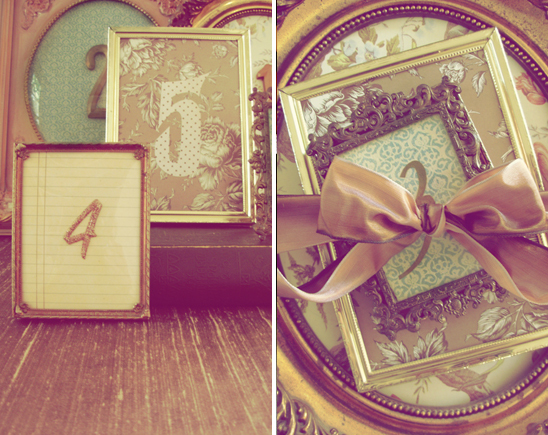 Vintage Frames Wedding Table Numbers 3