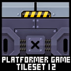 Robot Platformer Game Tile Set