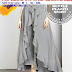 RUFFLE PLAZZO SKIRT GREY 2