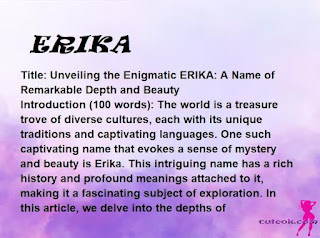 meaning of the name "ERIKA"
