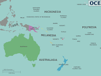 Mapa De Oceania Y Sus 4 Regiones