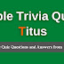 Bible Quiz Questions and Answers from Titus