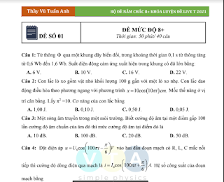 [PDF] Khóa Live T Luyện Đề 8+ FULL ĐÁP ÁN