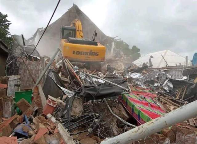 Breaking News: Two Hotels were demolished by Rivers State Government.