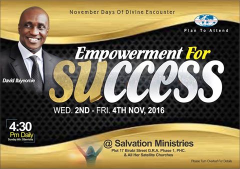 Salvation Ministries, November Days Of Divine Encounter