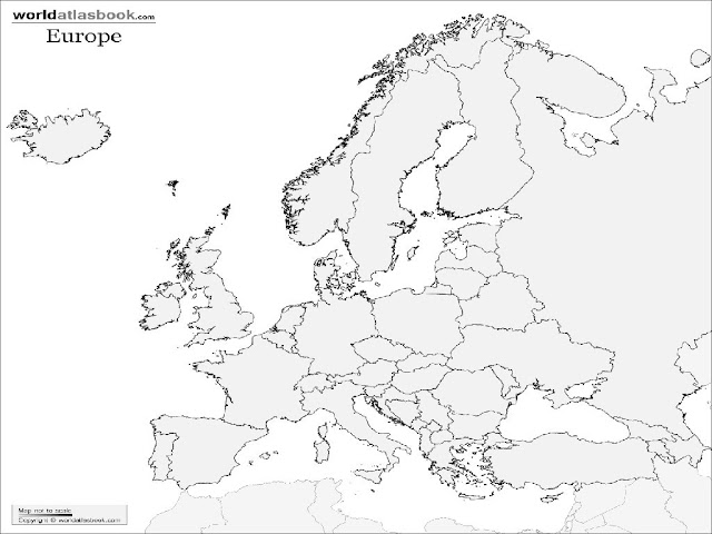 White Map Of Europe