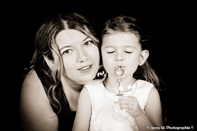 portrait mère fille en sépia