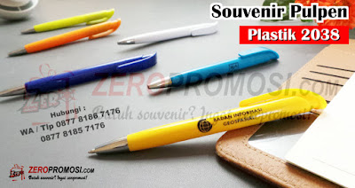 Souvenir Pulpen Plastik Pen 2038 Custom Cetak Logo, Pulpen Plastik Murah, pen promosi. pulpen souvenir tangerang