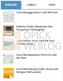 Cara Memasang Widget Tab View di Blog