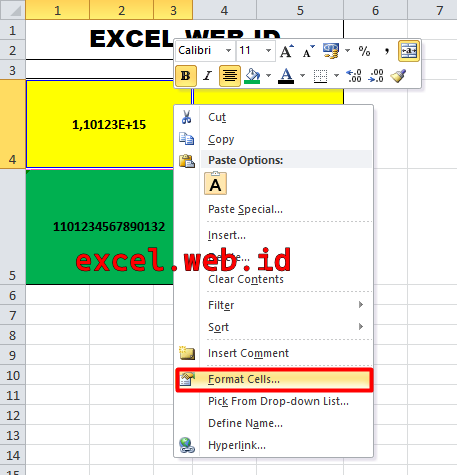 Cara Menulis Angka di Excel Agar Tidak Berubah