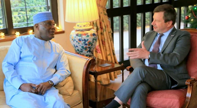 Atiku Abubakar meets with the UK High Commissioner to Nigeria, Paul Arkwright