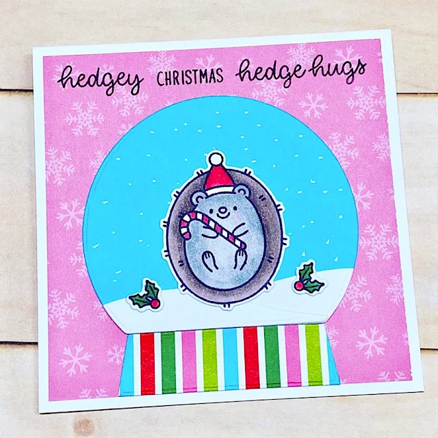 Sunny Studio Stamps: Hedgey Holidays Customer Card by Lisa Anderson
