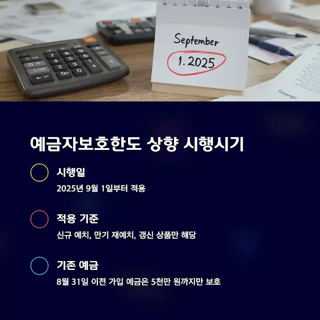 예금자보호한도 상향 시행시기