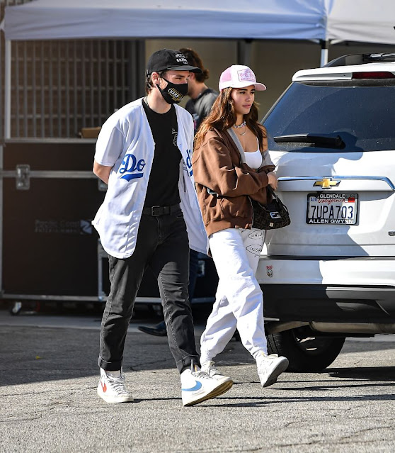 Madison Beer she was spotted on set filming a project in Los Angeles