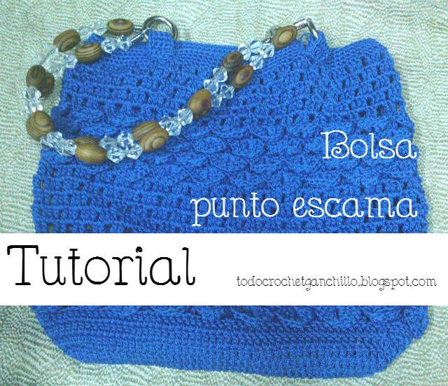 tutorial crochet bolsa punto cocodrilo