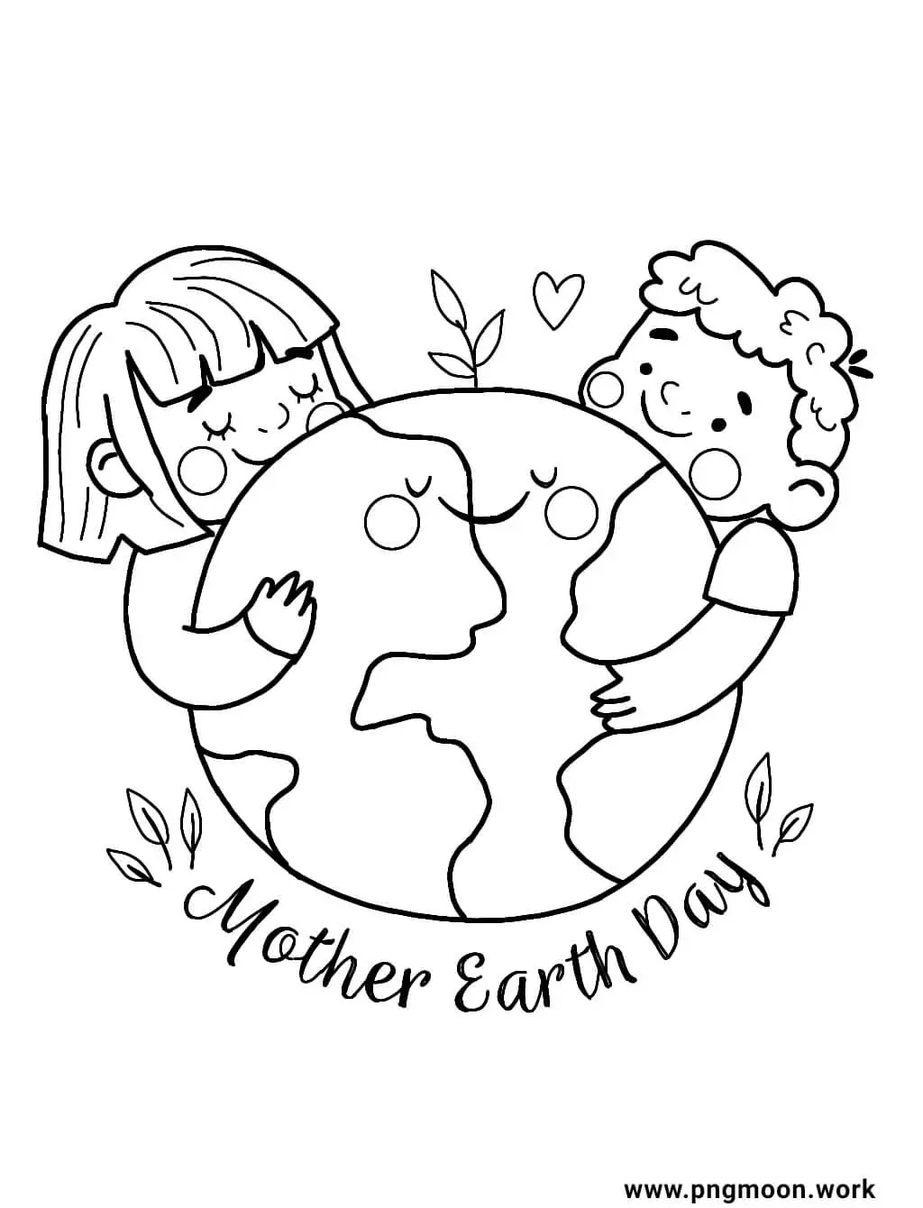 mother earth day coloring page
