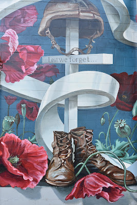 Castlegar BC Lest We Forget Remembrance Mural.