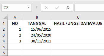 Cara Memasukkan Fungsi DATEVALUE di Microsoft Excel