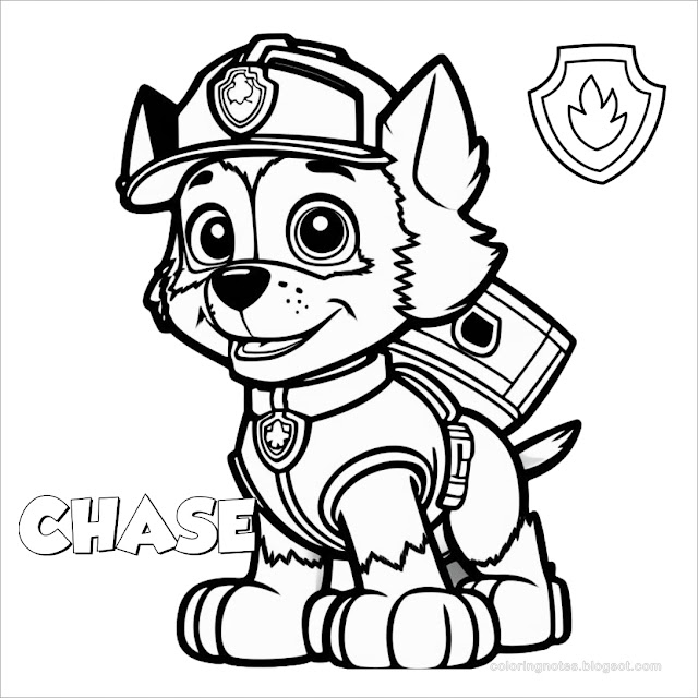 paw patrol, coloring pages, chase, coloring pages chase, paw patrol coloring pages chase, mighty pups, chase and marshall, chase and skye, ryder and chase