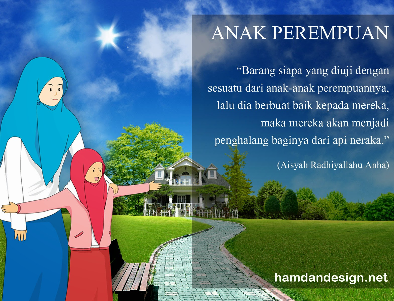 Gambar Wallpaper Kartun Berhijab Kampung Wallpaper