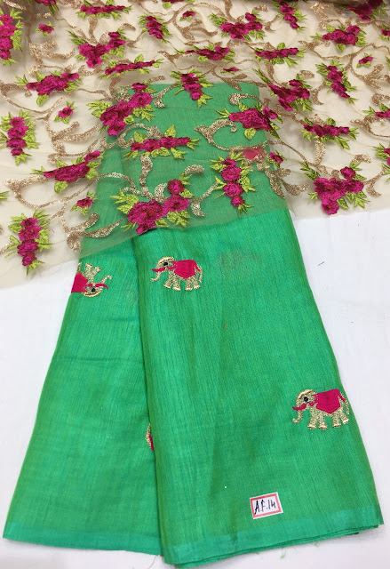 Soft Lenin Jute Silk Sarees