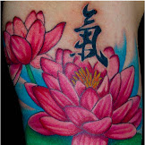 Unusual Flower Tattoo Designs / 155 Lotus Flower Tattoo Designs / Red flower symbolize a burning passion, while white flower design symbolizes purity.