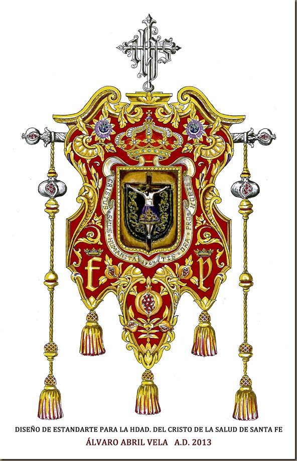 DISEÑO ESTANDARTE CRISTO DE LA SALUD DE SANTA FE ALVARO ABRIL VELA 2013