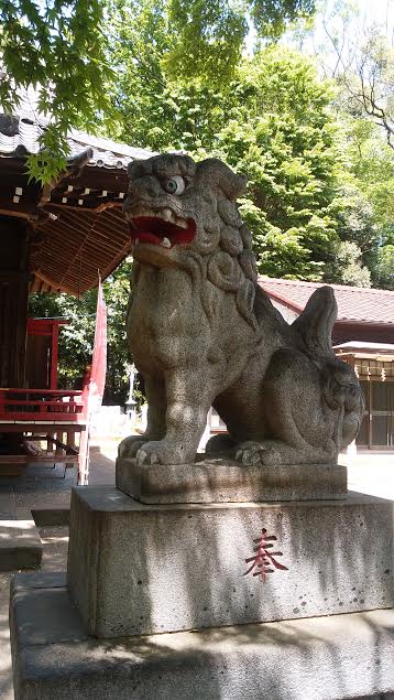 三鷹市の勝渕神社　狛犬