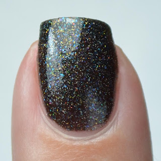 black rainbow nail polish