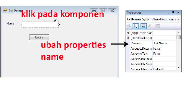 Permudah pemrograman dengan properties name