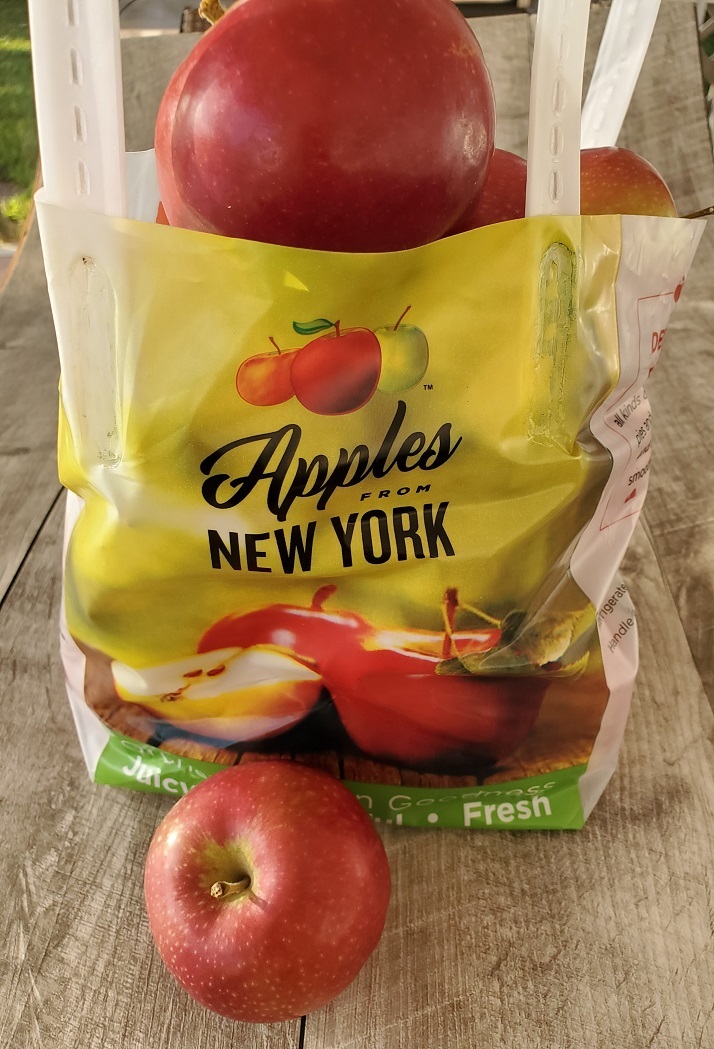 this is a bag of fresh New York Apples