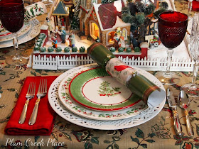 Christmas Village Tablescape