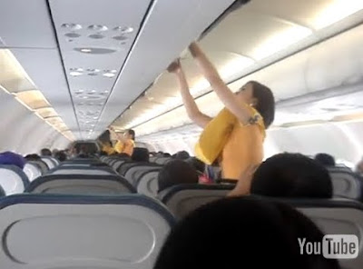 空姐 跳舞 逃生 - 菲律賓空姐跳舞教人逃生