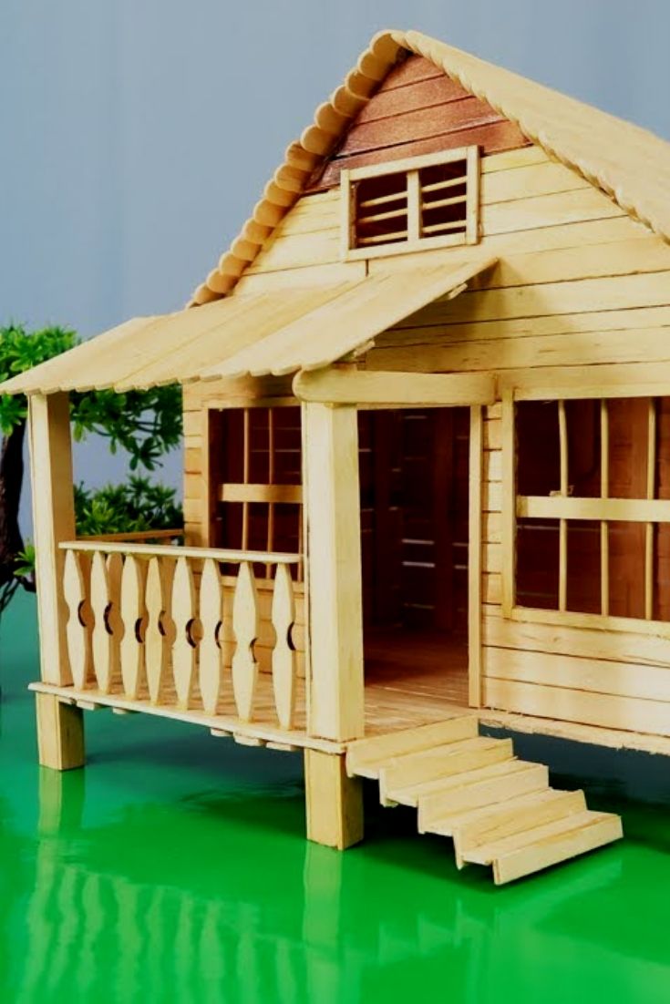 Gambar Miniatur  Rumah  Adat  Dari Stik Es Krim Temukan Contoh