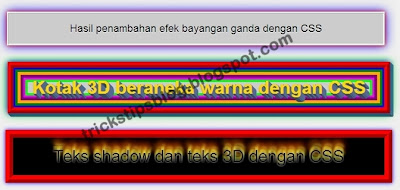 efek bayangan atau Box Shadow