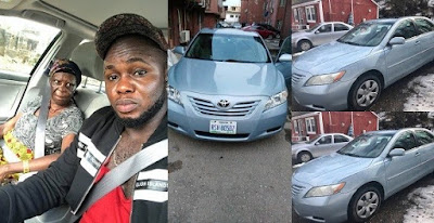 Nigerian man buys a car for his mother; says “it’s been my dream”.