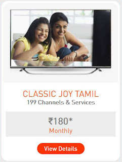 Dish tv Classic Joy Tamil 199 Channels & Services